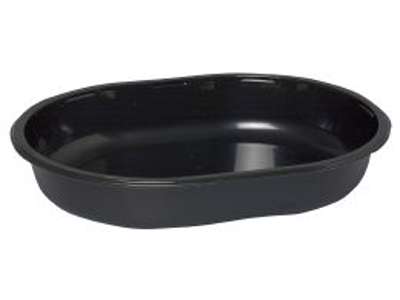Oval micro trays. 1-compartment black 1000ML