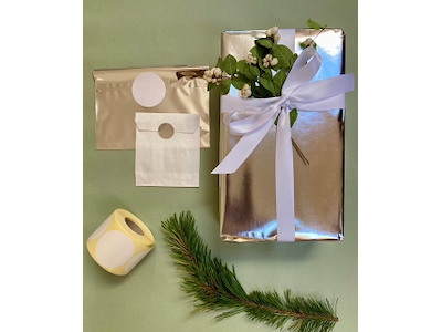 Gift wrap silver metallic 57cm x 100m