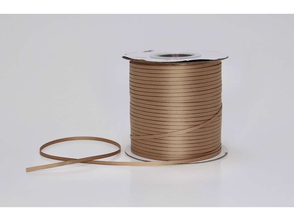 Silkebånd 3mm x 320 meter latte