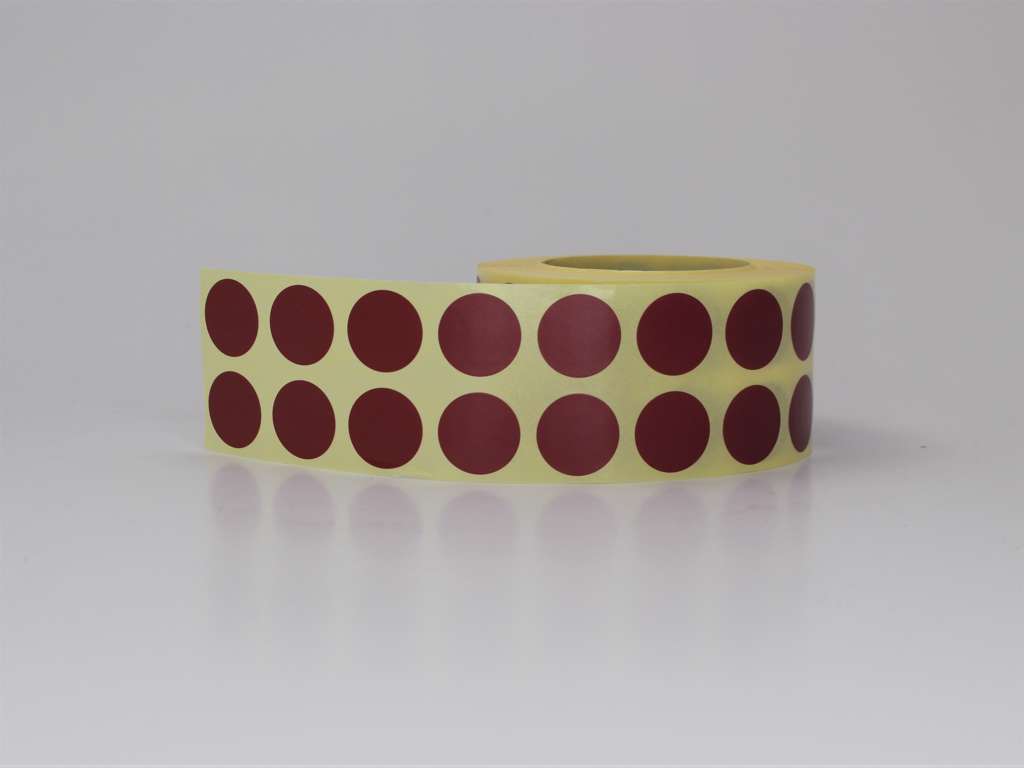 Labels Ø16mm Matt red