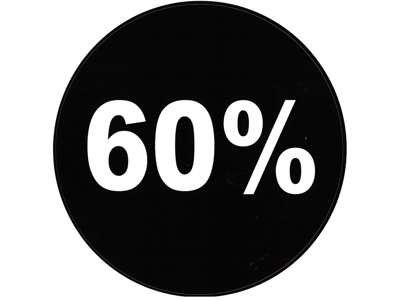 Etiketter ø 20cm 60% Sort