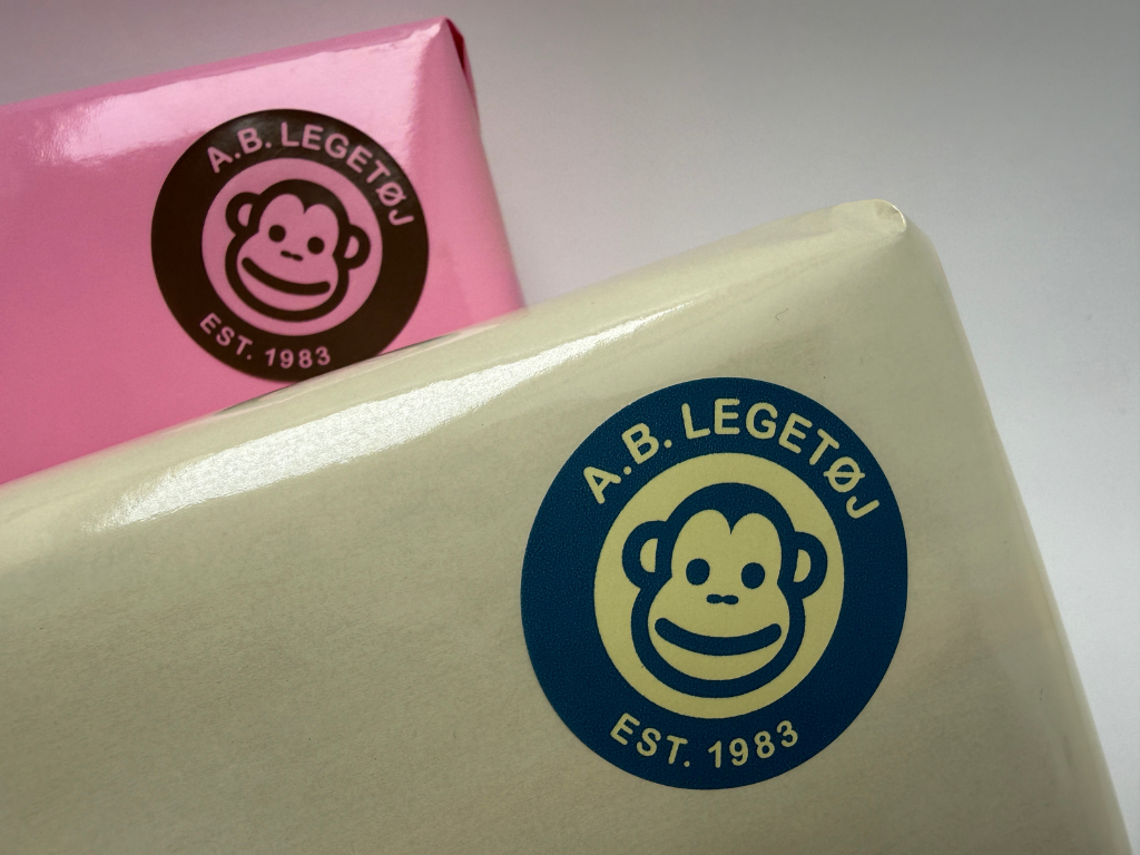 Etiketter med tryk 57x36mm/ø50mm