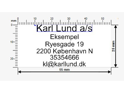 Trodat 5204 Komplet stempel m/tekstplade + pude