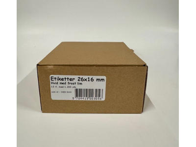 Etiketter 26x16mm hvid med FROSTLIM - 12 rl.
