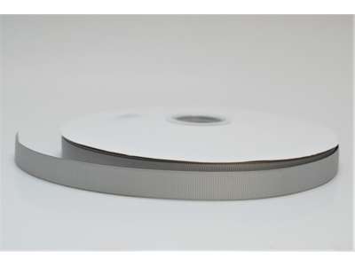Silkebånd 16mm rillet Light Silver
