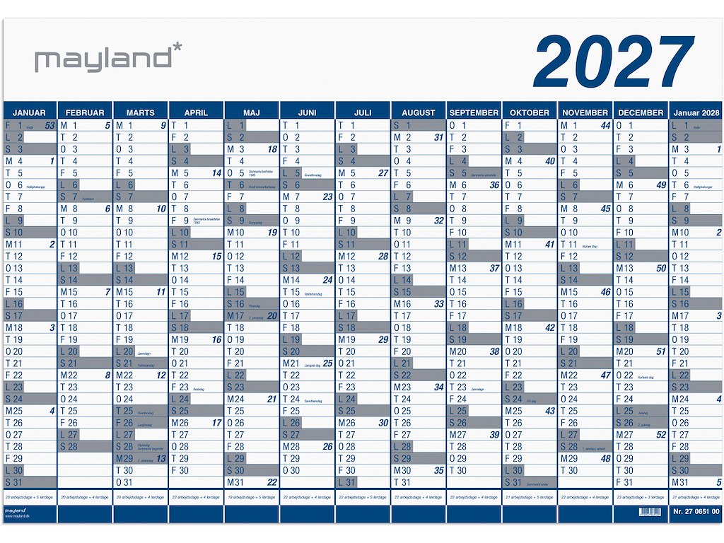 Mayland Kæmpekalender 2027 1x13 mdr. 