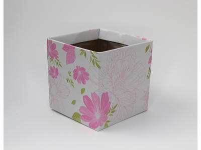 Square hatboxes flowers "Simply Jane" 12x12x12cm (10 pcs)