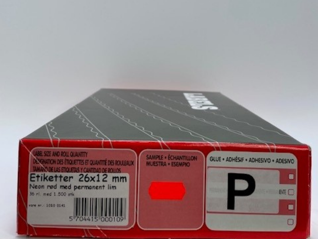 Etiketter 26x12 n. orange perm. Wave 36 rl.