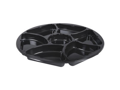 Tapasbakke 7-rum Ø32cm sort - C0321-7A 150 stk