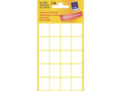 Avery 3043 label 22x18mm