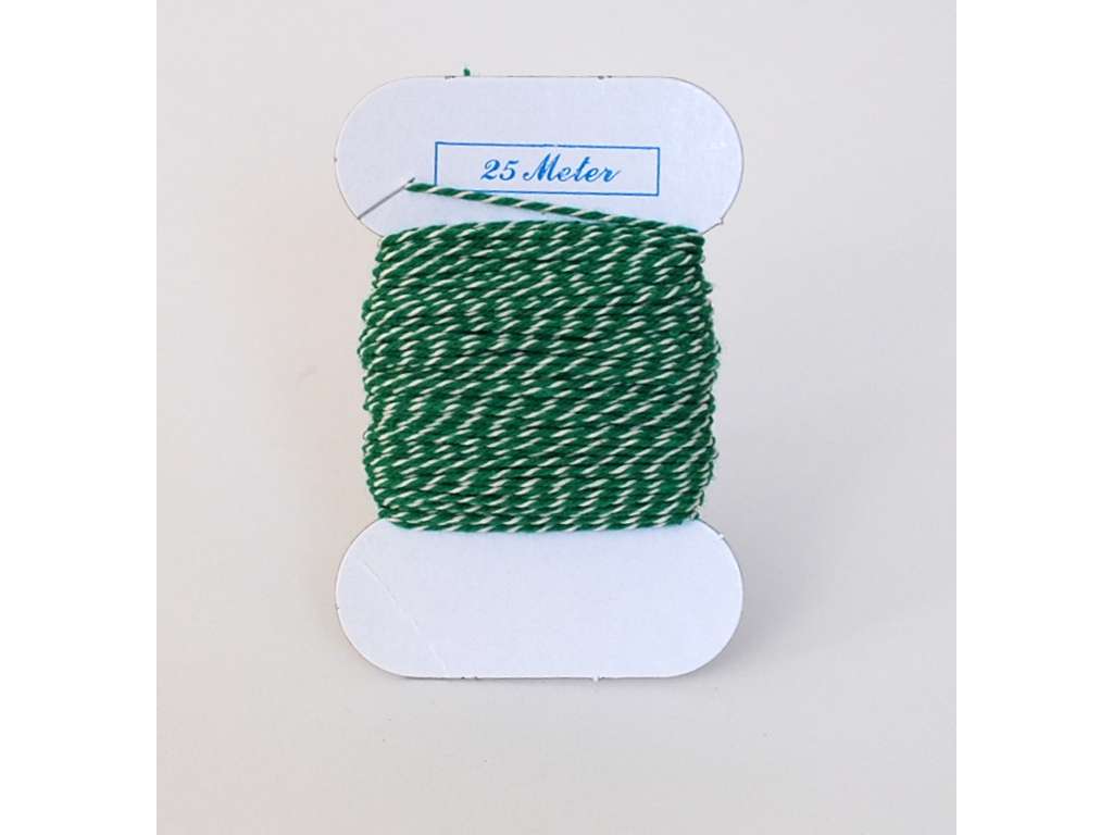 Cotton cord vnd. green/white