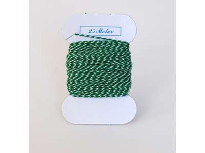 Cotton cord vnd. green/white