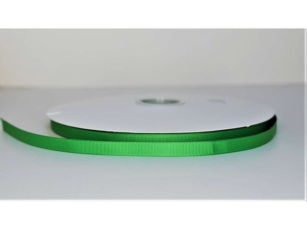Silkebånd 9mm rillet Cl. green