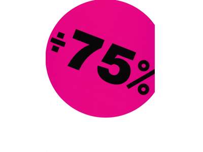 Sale labels ø 23cm 75% pink