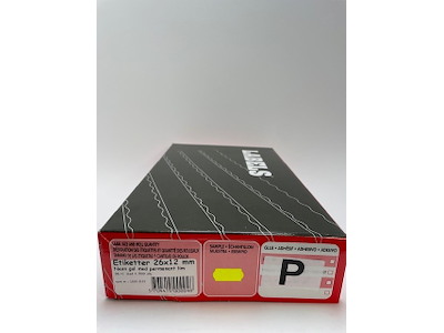 Etiketter 26x12 neon gul perm. Wave 36 rl.