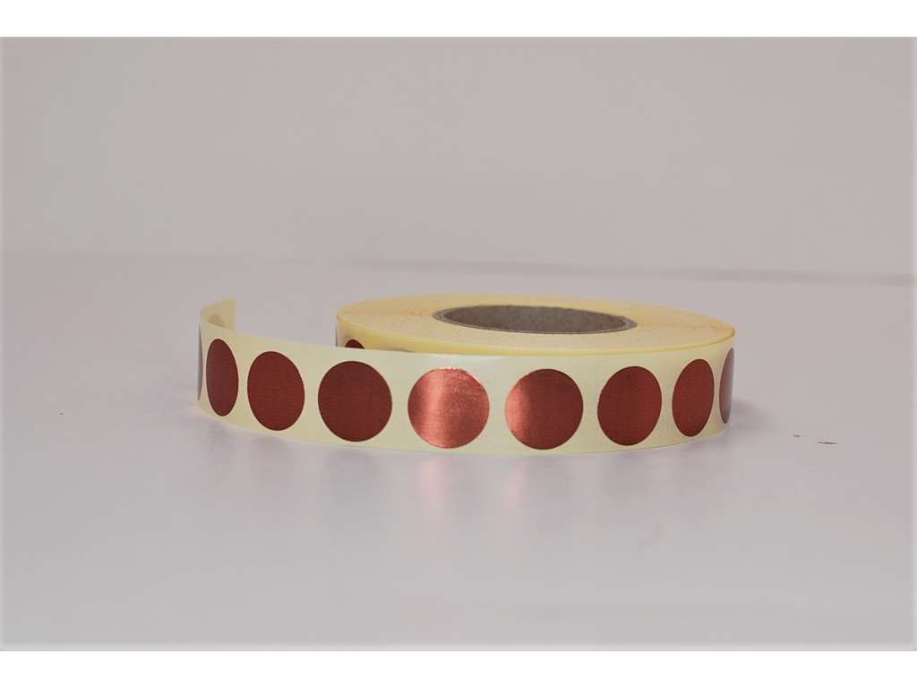 Etikette Ø16mm metallic Kobber