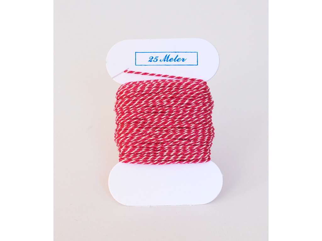 Bomuldssnor vnd. pink/hvid