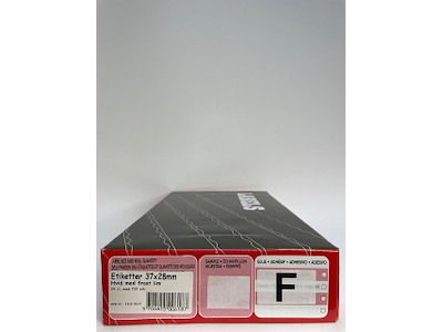 Etiketter 37x28 hvid m/ frost 24 rl. m/ 700 stk.