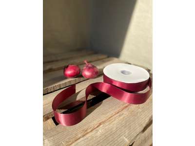 Silkebånd glat 38mm burgundy