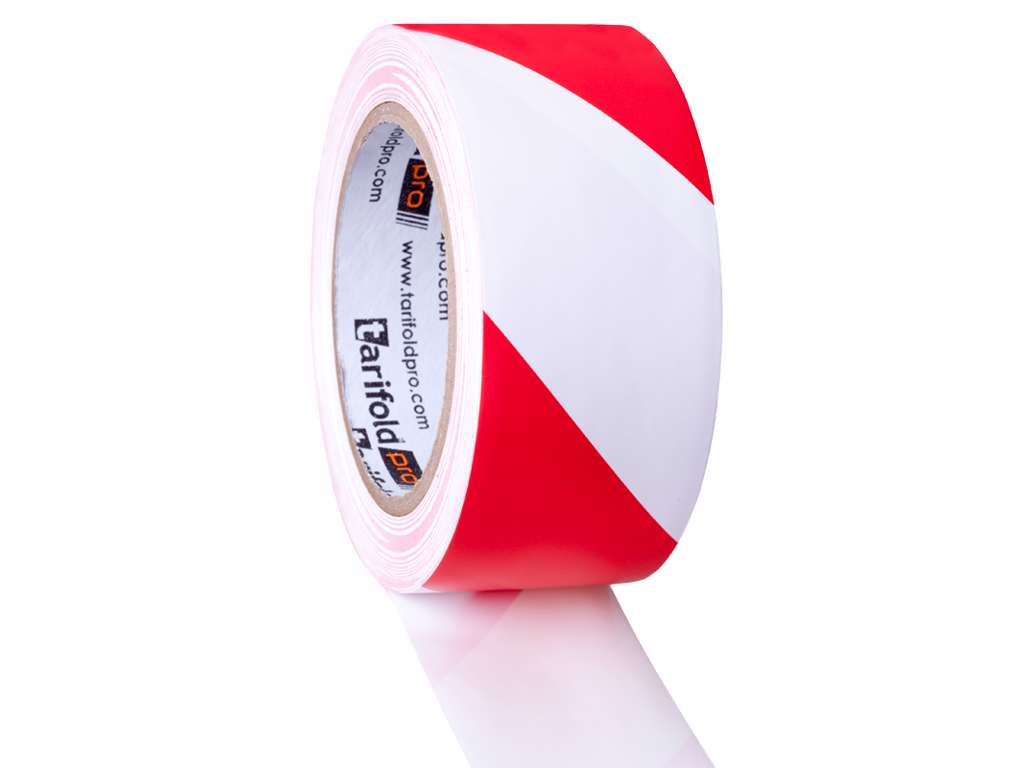 Warning tape Red/White 50mm x 33 meters