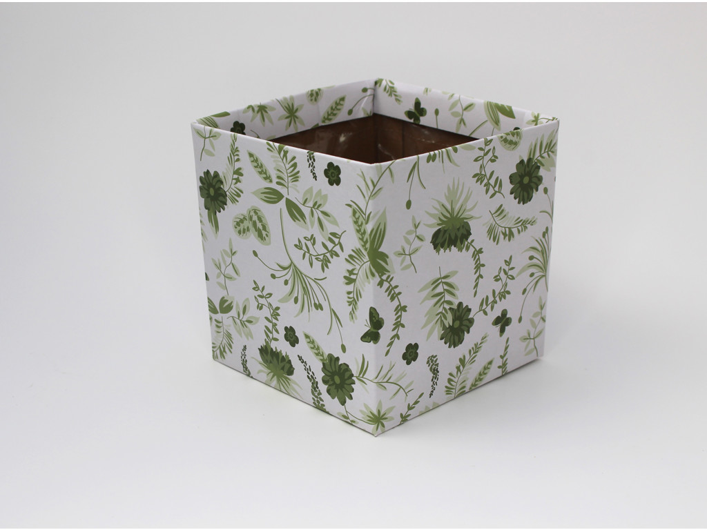Square hatboxes "Parfum Boisé" 12x12x12cm (10 pcs)