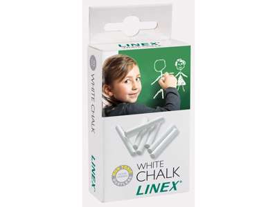 Tavlekridt 10 stk./pk.  -  Hvid Linex
