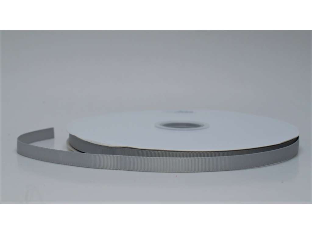 Silkebånd 9mm rillet Silver