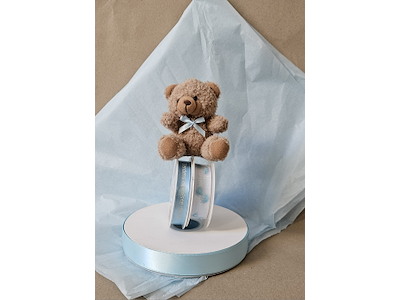 Bamse mor/barn lyseblå