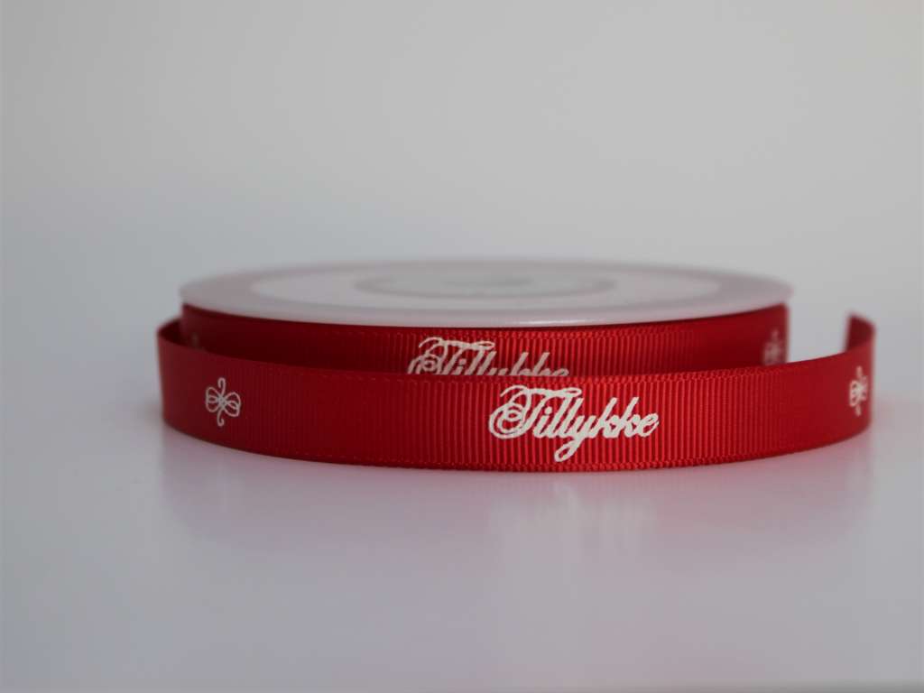 Congratulations ribbon red 13mm x 20m
