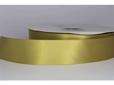 Silkebånd glat 38mm golden olive