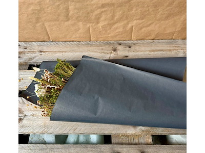 Blomsterpapir i ark 62x85 cm koksgrå 10 kg