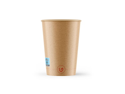 Coffee cups 24cl 8oz smooth brown cardboard with PE coating inside