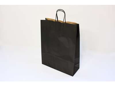 Carrying bags black no.3 with twisted handle