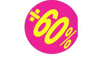 Sale labels ø20cm 2 60% 2 coloured