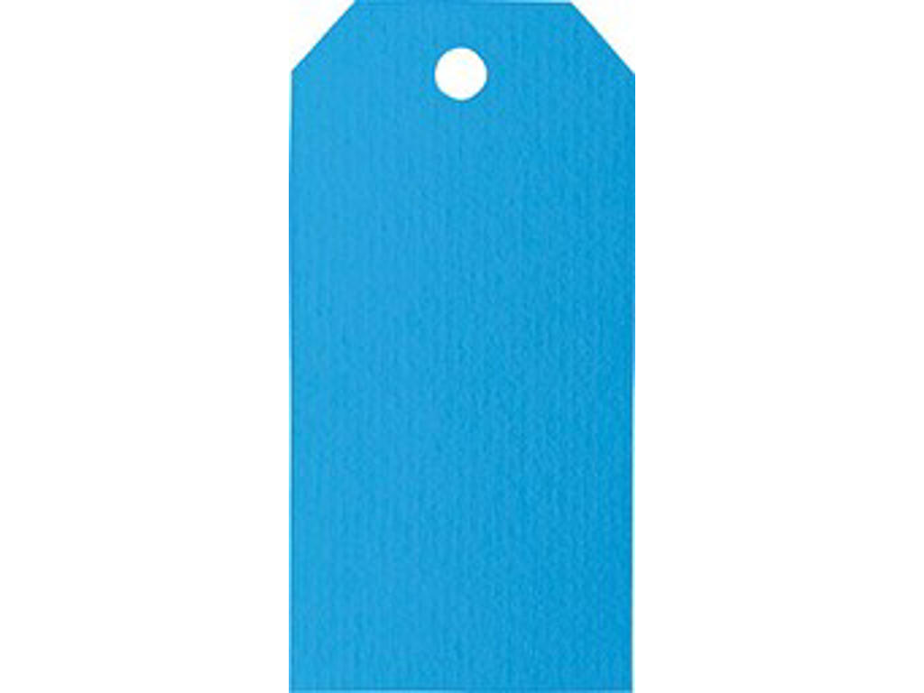 Manilla Tags 110g- 10 stk Azur blå 48×96 mm