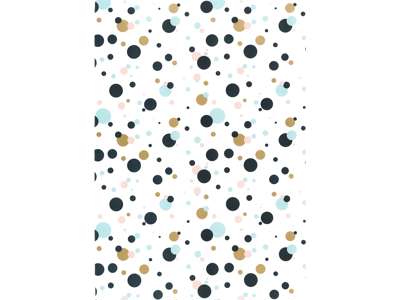 Wrapping paper konfetti 70cm x 10m. 
