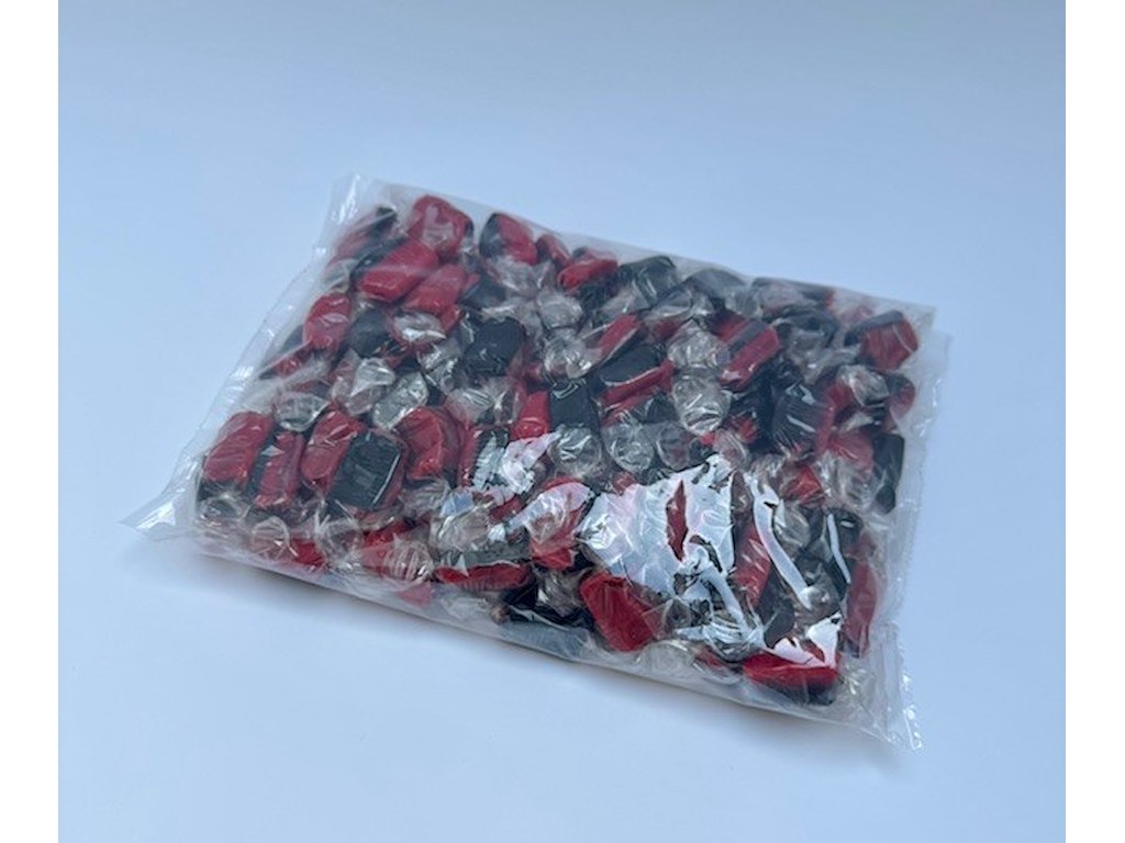 Karameller Hindbær/Lakrids 1 kg