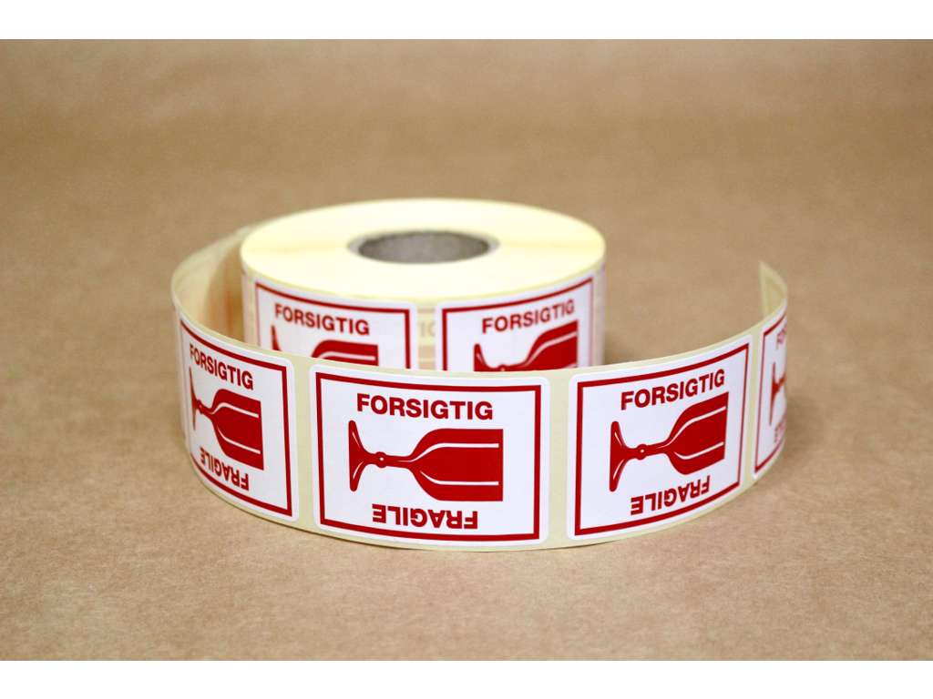 Forsigtig etiketter 46x65mm