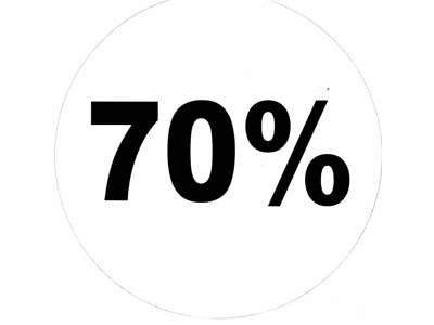 Etiketter ø 20cm 70% hvid