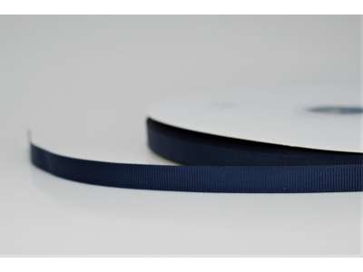 Silkebånd 9mm rillet Navy