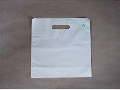 Bærepose øl hvid 29x29/5 cm lavet af 100% genbrugsplast