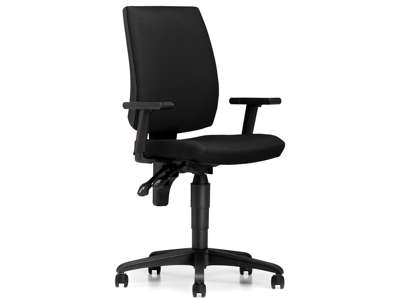 Tactic office chair black with soft wheels