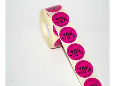 Labels ø36 pink -70%