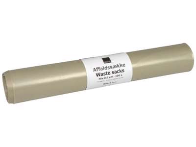 Klare affaldssække kraftig 70 x 110 cm 100 liter 10 stk/rl