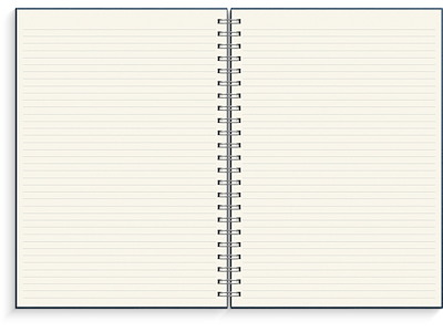 Notesbog A4 Blå - Spiralryg