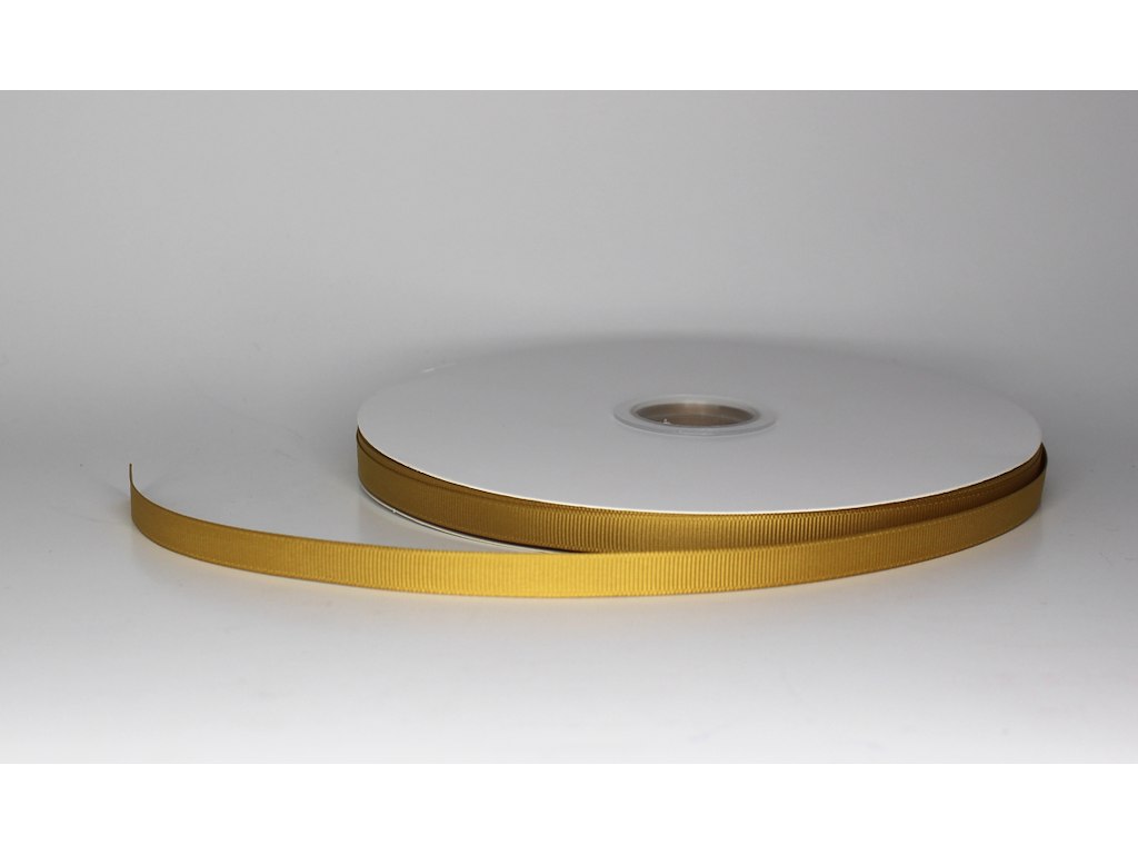 Silkebånd 9mm rillet Dijon 91 meter