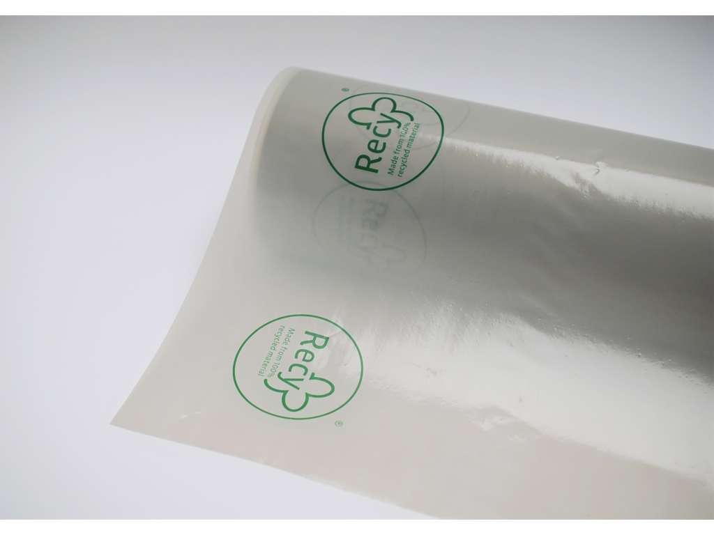 Cellophane on a roll made of 100% recycled PP foil 60cm x 120 metres