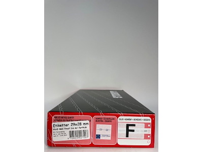 Etiketter 29x28 hvid m/ EØF forordning 30 rl. m/700 stk.