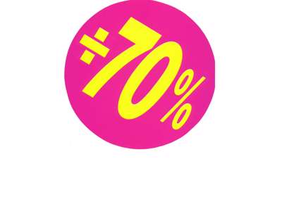 Sale labels ø20cm 2 70% 2 coloured