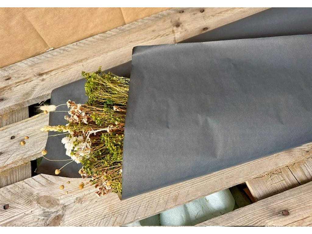 Blomsterpapir i ark 62x85 cm koksgrå 10 kg